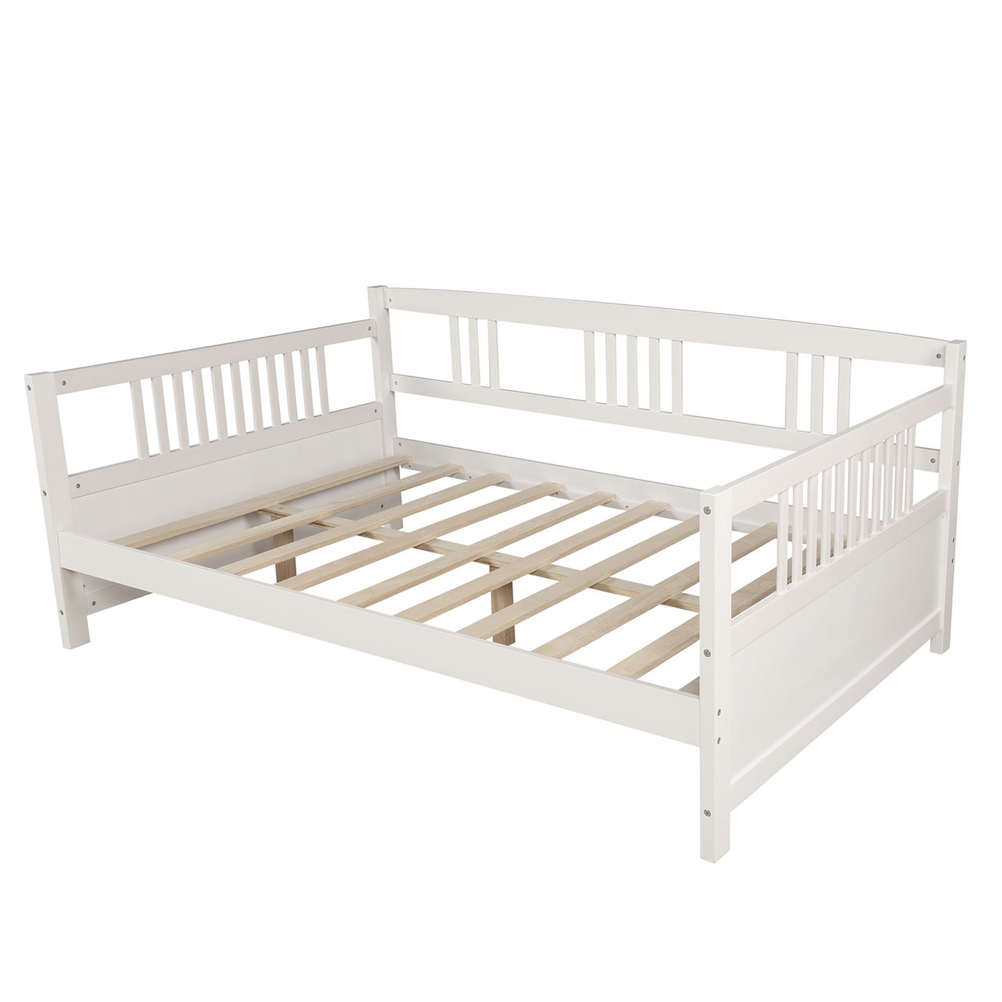 Wood Daybed Full Size Daybed with Support Legs, White (Previous SKU: WF190235AAK)