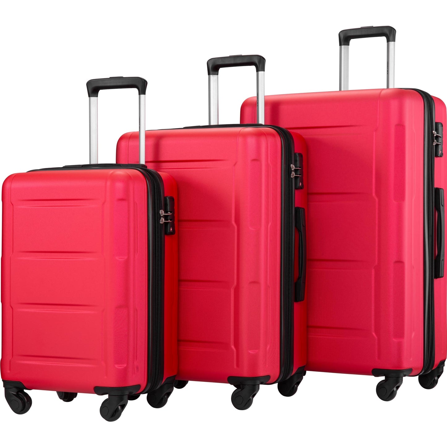 Expanable Spinner Wheel 3 Piece Luggage Set ABS Lightweight Suitcase with TSA Lock