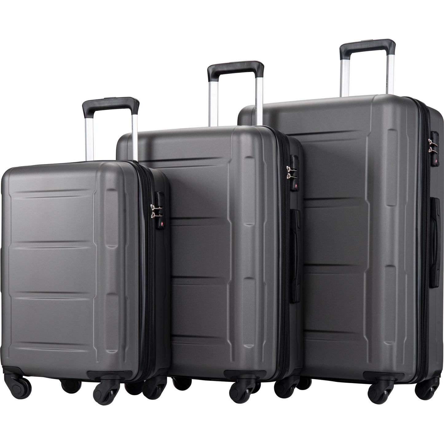 Expanable Spinner Wheel 3 Piece Luggage Set ABS Lightweight Suitcase with TSA Lock