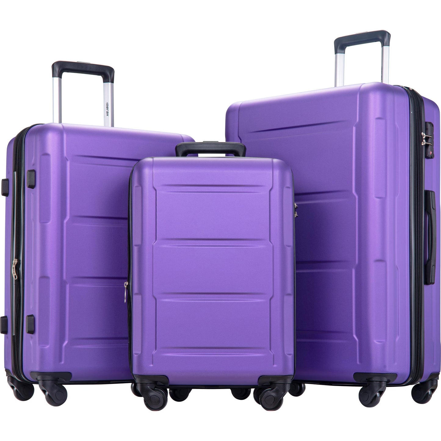 Expanable Spinner Wheel 3 Piece Luggage Set ABS Lightweight Suitcase with TSA Lock