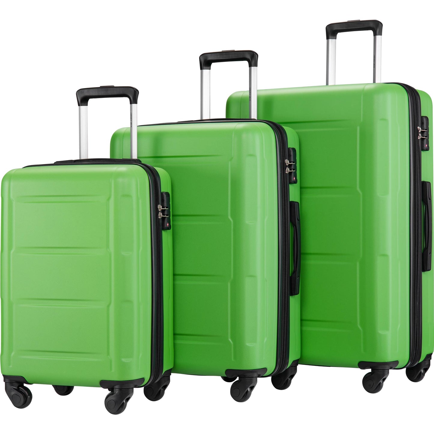 Expanable Spinner Wheel 3 Piece Luggage Set ABS Lightweight Suitcase with TSA Lock