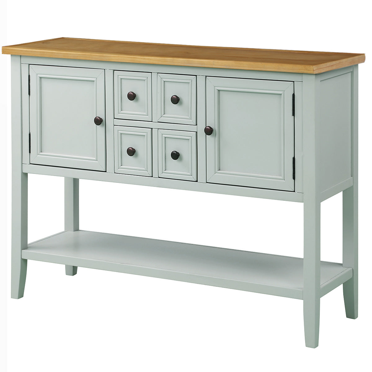 Cambridge Series Buffet Sideboard Console Table with Bottom Shelf (Lime White)