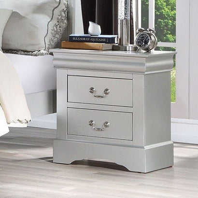 Louis Philippe Nightstand in Platinum 26733