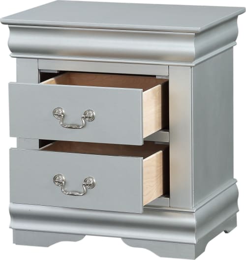 Louis Philippe Nightstand in Platinum 26733