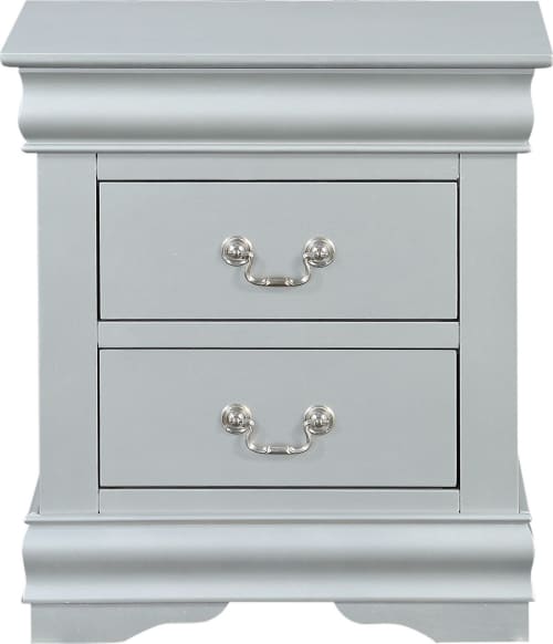 Louis Philippe Nightstand in Platinum 26733