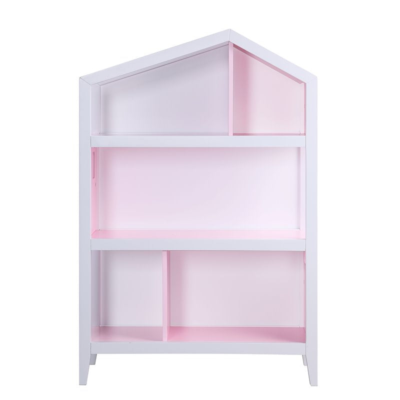 Doll Cottage Bookcase in White & Pink 92560