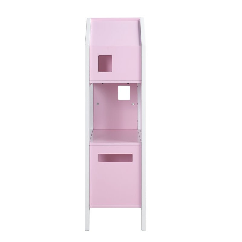 Doll Cottage Bookcase in White & Pink 92560