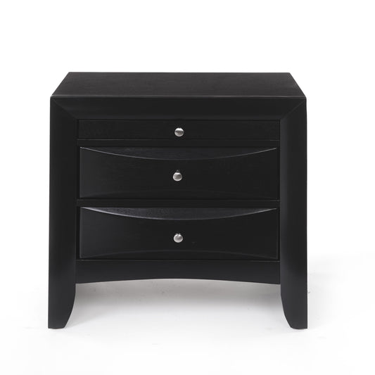 Ireland Nightstand in Black 04163