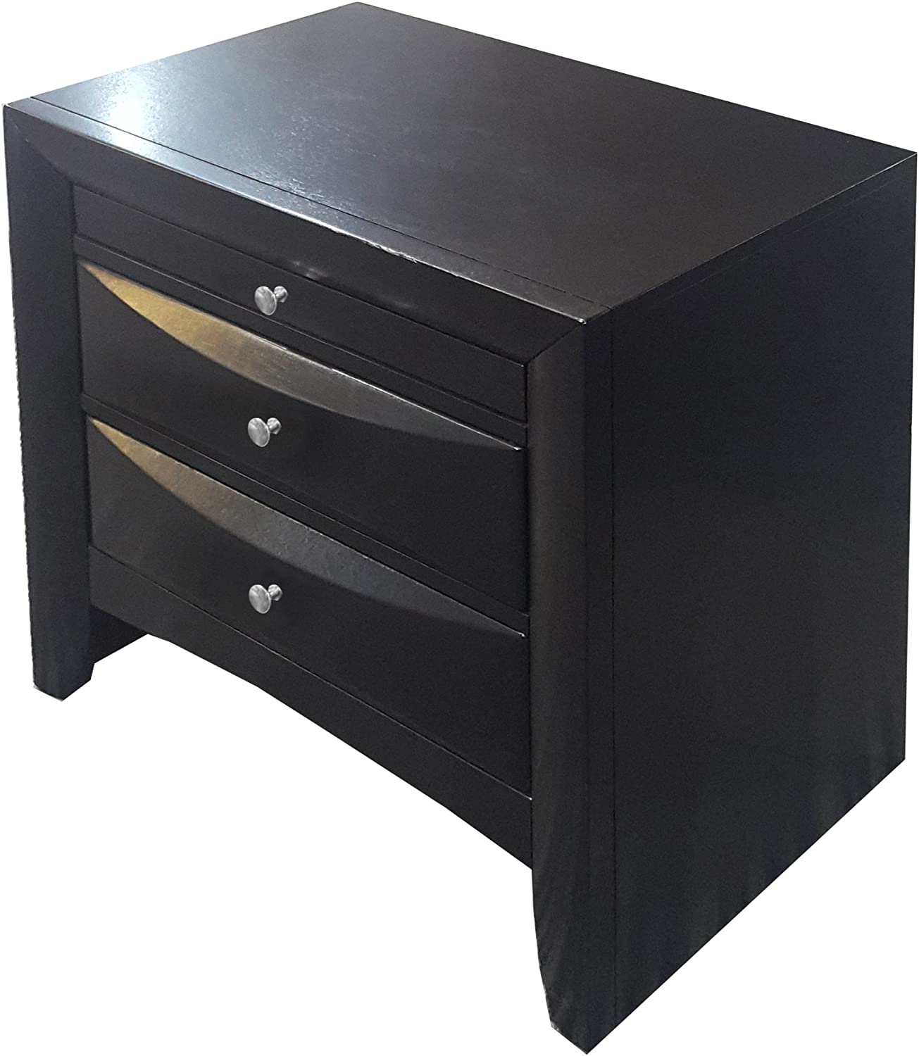 Ireland Nightstand in Black 04163