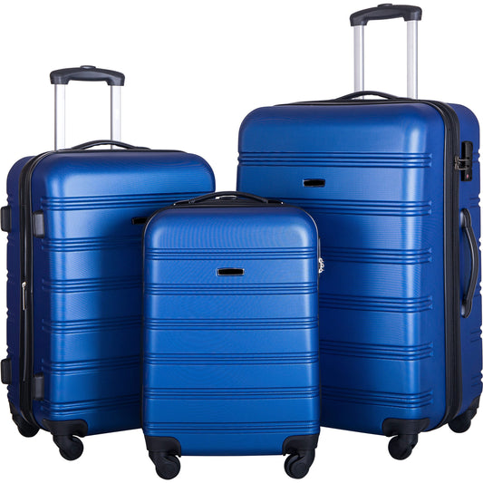 3 Piece Luggage Set Hardside Spinner Suitcase with TSA Lock 20& 24' 28& Available