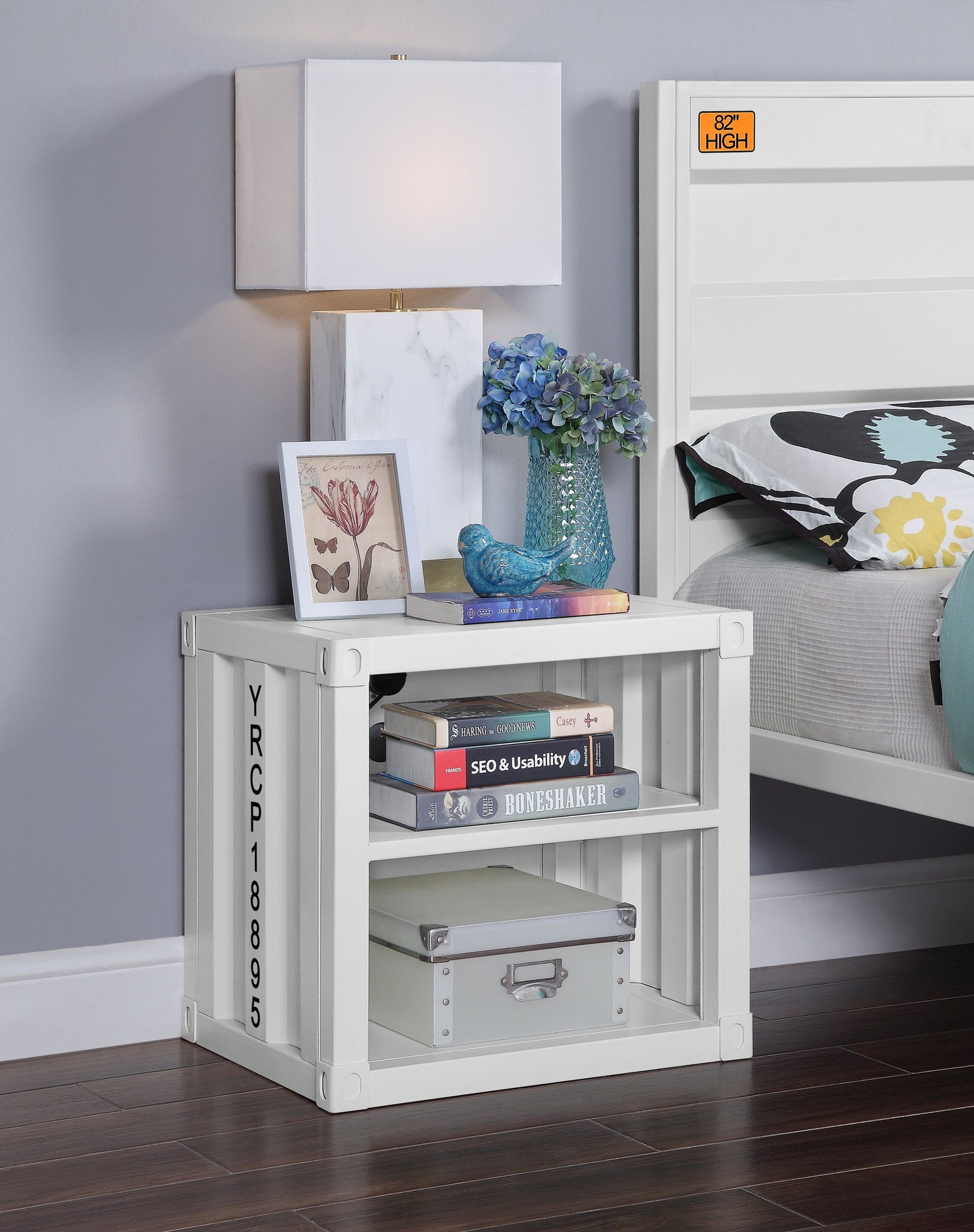 Cargo Nightstand (USB), White 35907