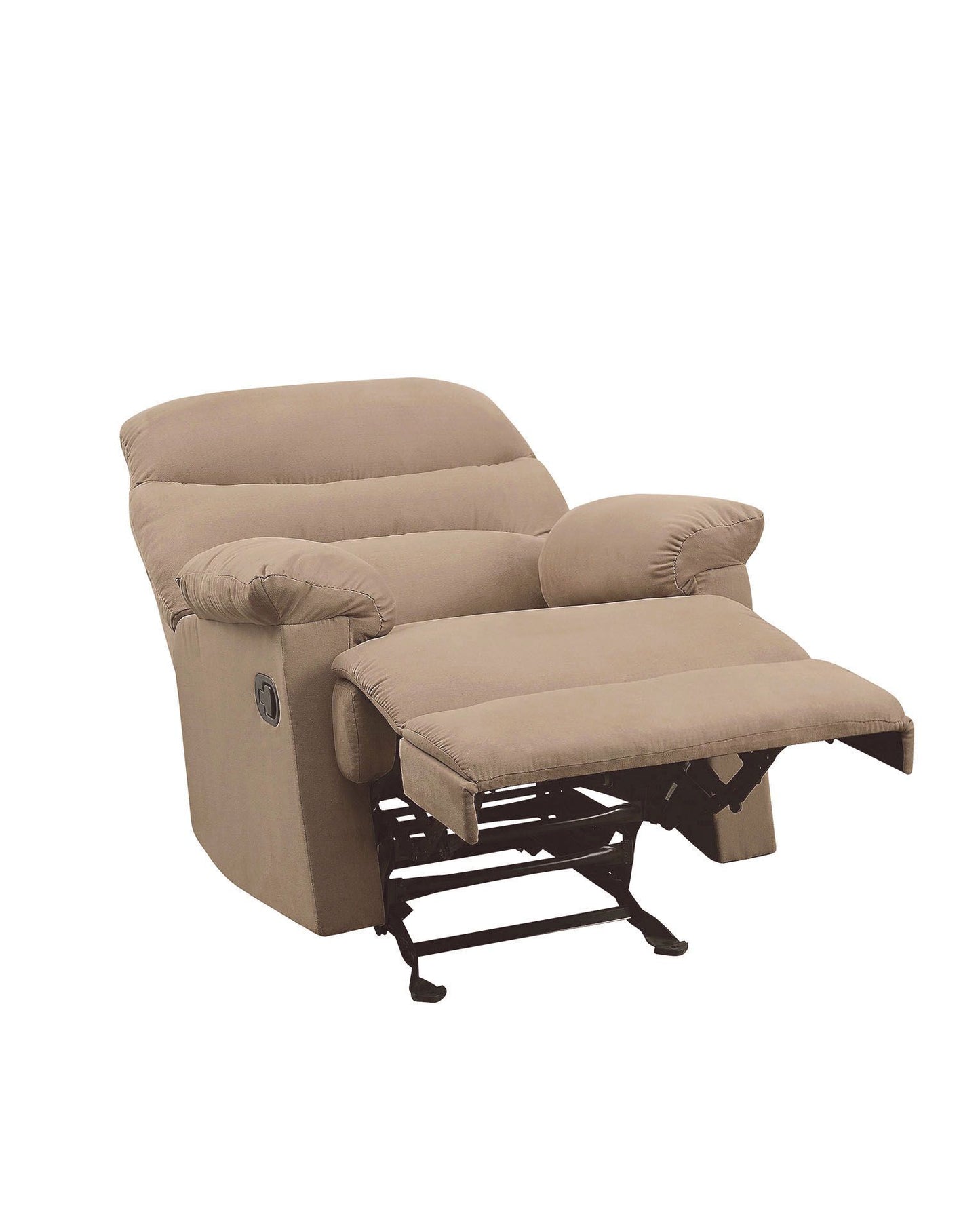 Arcadia Glider Recliner (Motion) in Light Brown Microfiber 00634