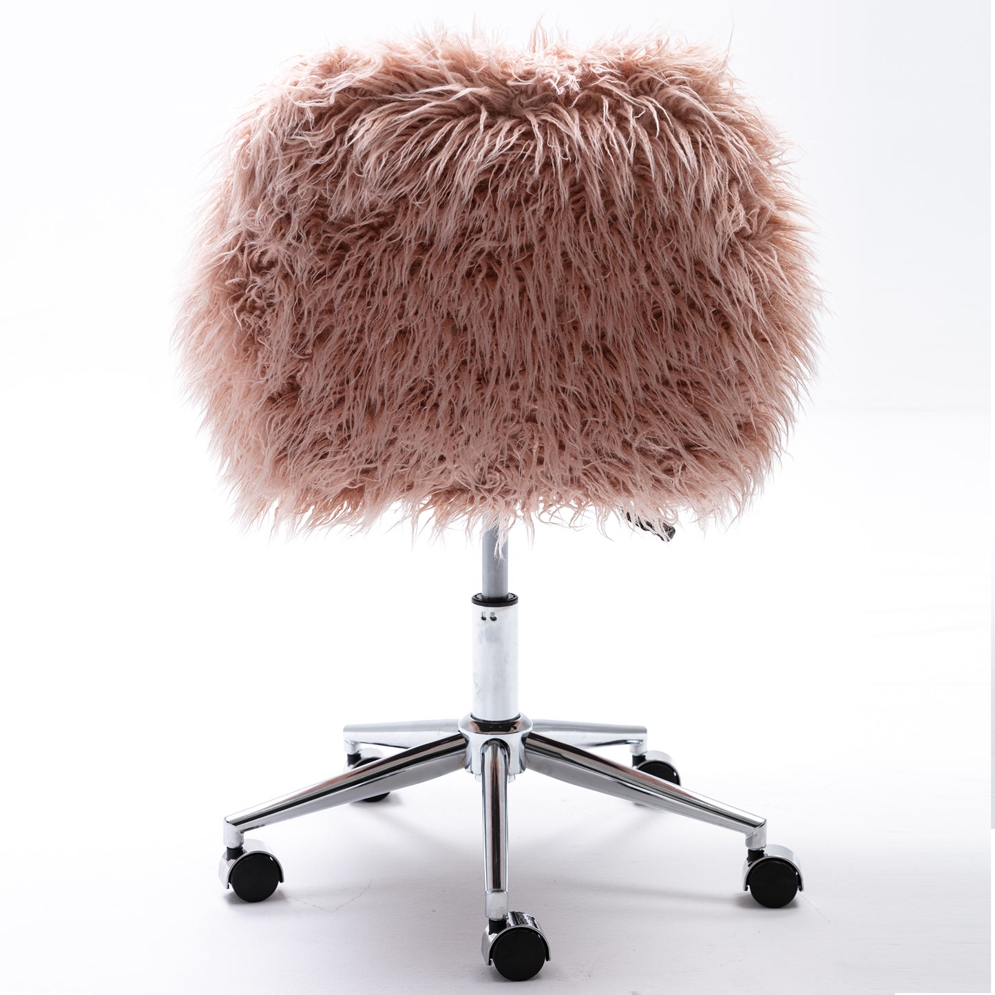 HengMing Modern Faux fur home  office chair, fluffy chair for girls, makeup vanity Chair