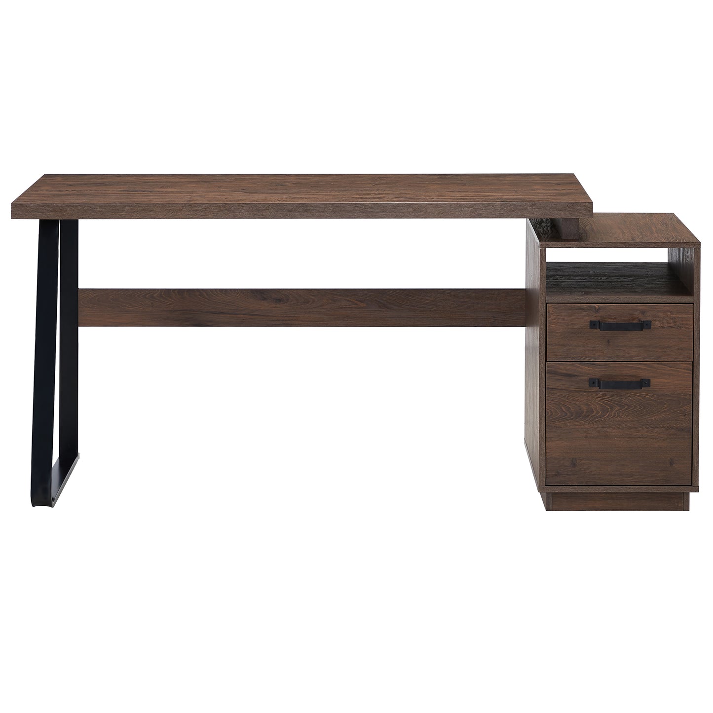 Home Office Computer Desk with drawers/hanging letter-size files/65 inch Writing Study Table with Drawers