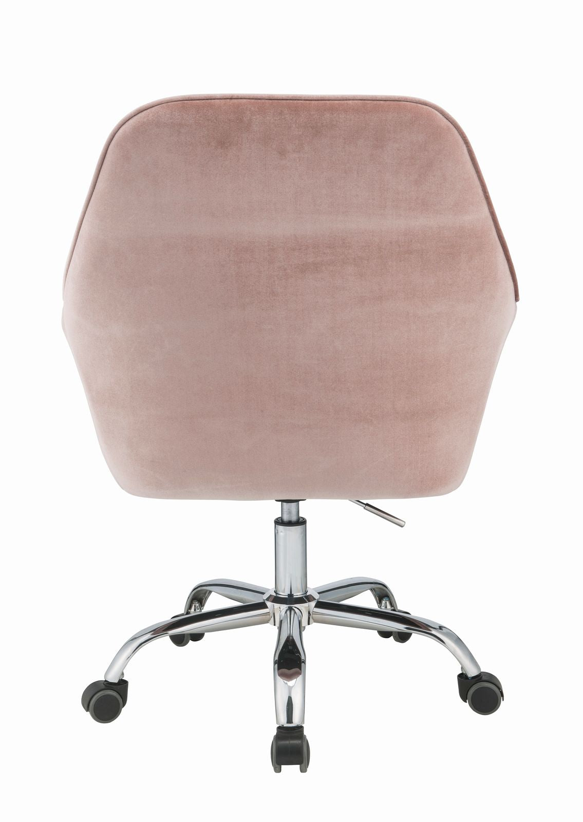 Eimer Office Chair in Peach Velvet & Chrome 92504