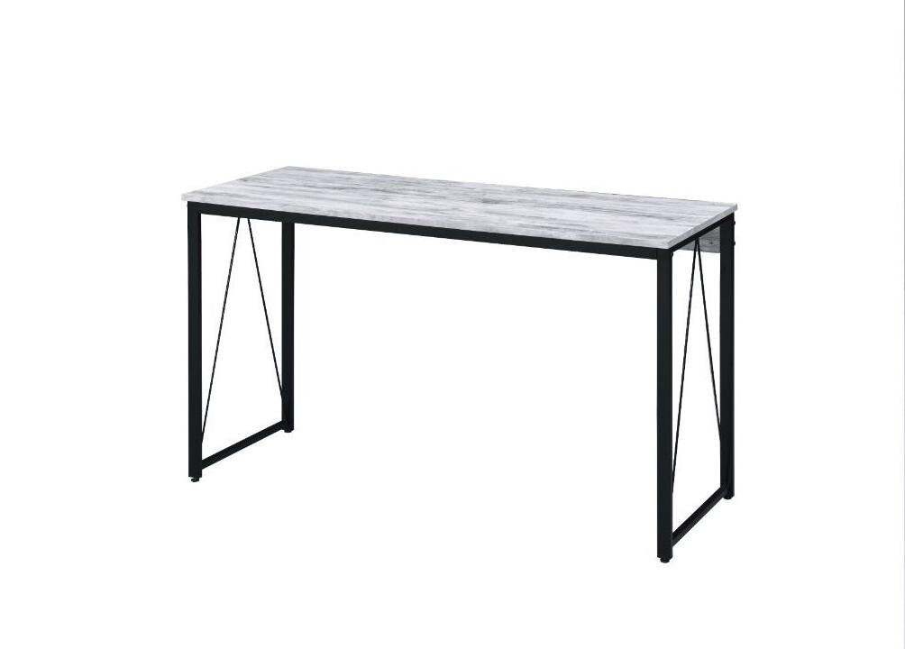 Zaidin Writing Desk, Antique White & Black Finish 92609