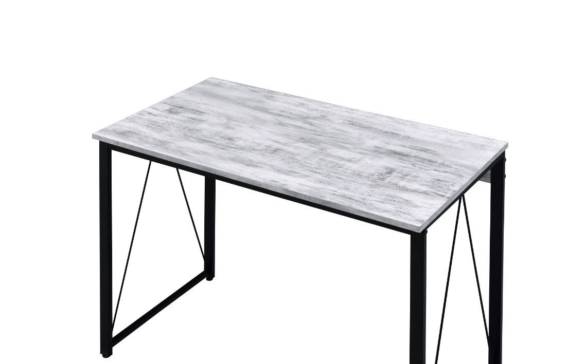 Zaidin Writing Desk, Antique White & Black Finish 92609