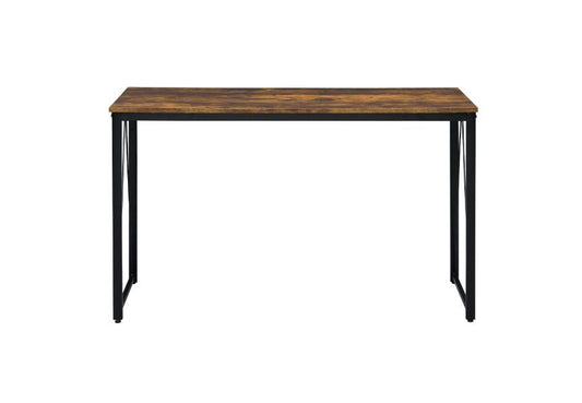 Zaidin Writing Desk, Weathered Oak & Black Finish 92605