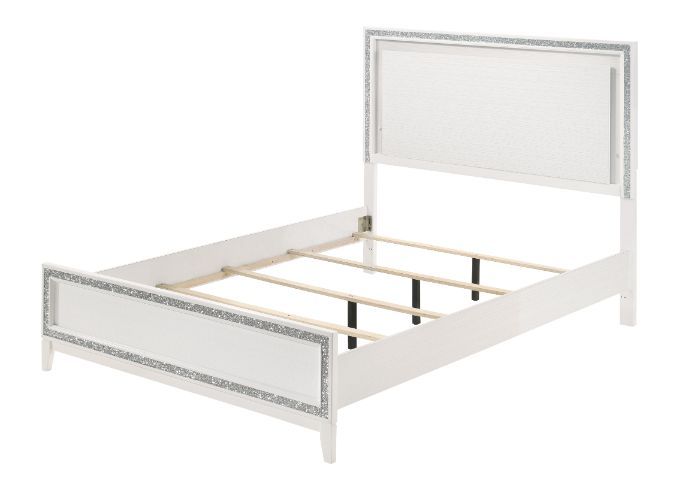 Haiden Eastern King Bed, LED & White Finish 28447EK