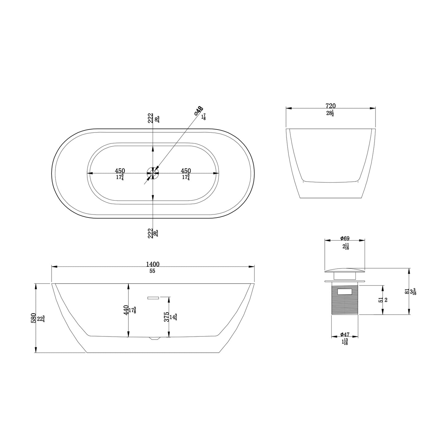 Freestanding Bathtub