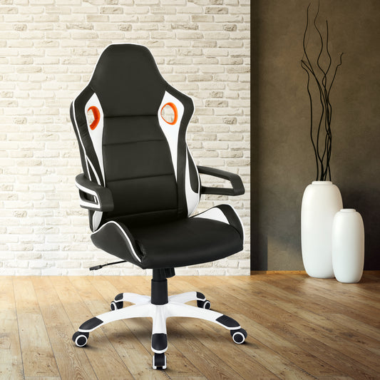 Techni Mobili Racing Style Home  Office Chair, Black