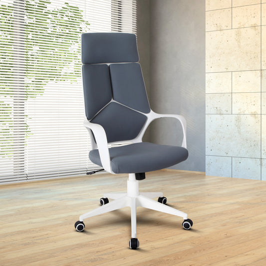 Techni Mobili Modern Studio Office Chair, Grey/White