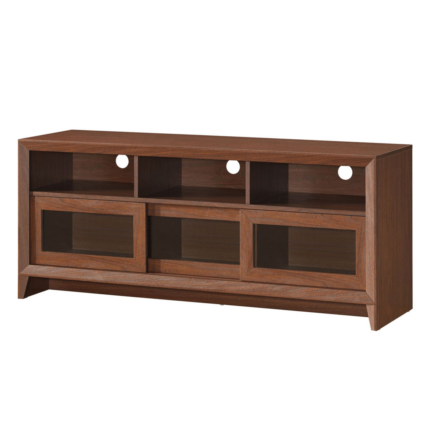 Techni Mobili Modern TV Stand with Storage for TVs Up To , Hickory