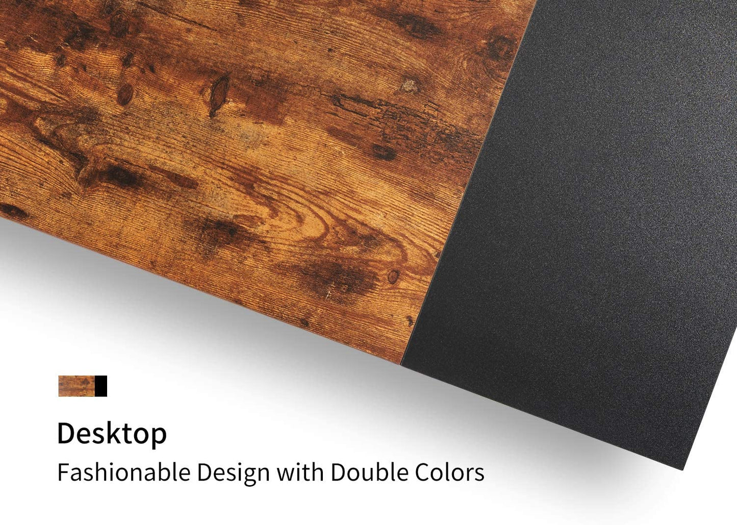Black linen + retro double color matching console table