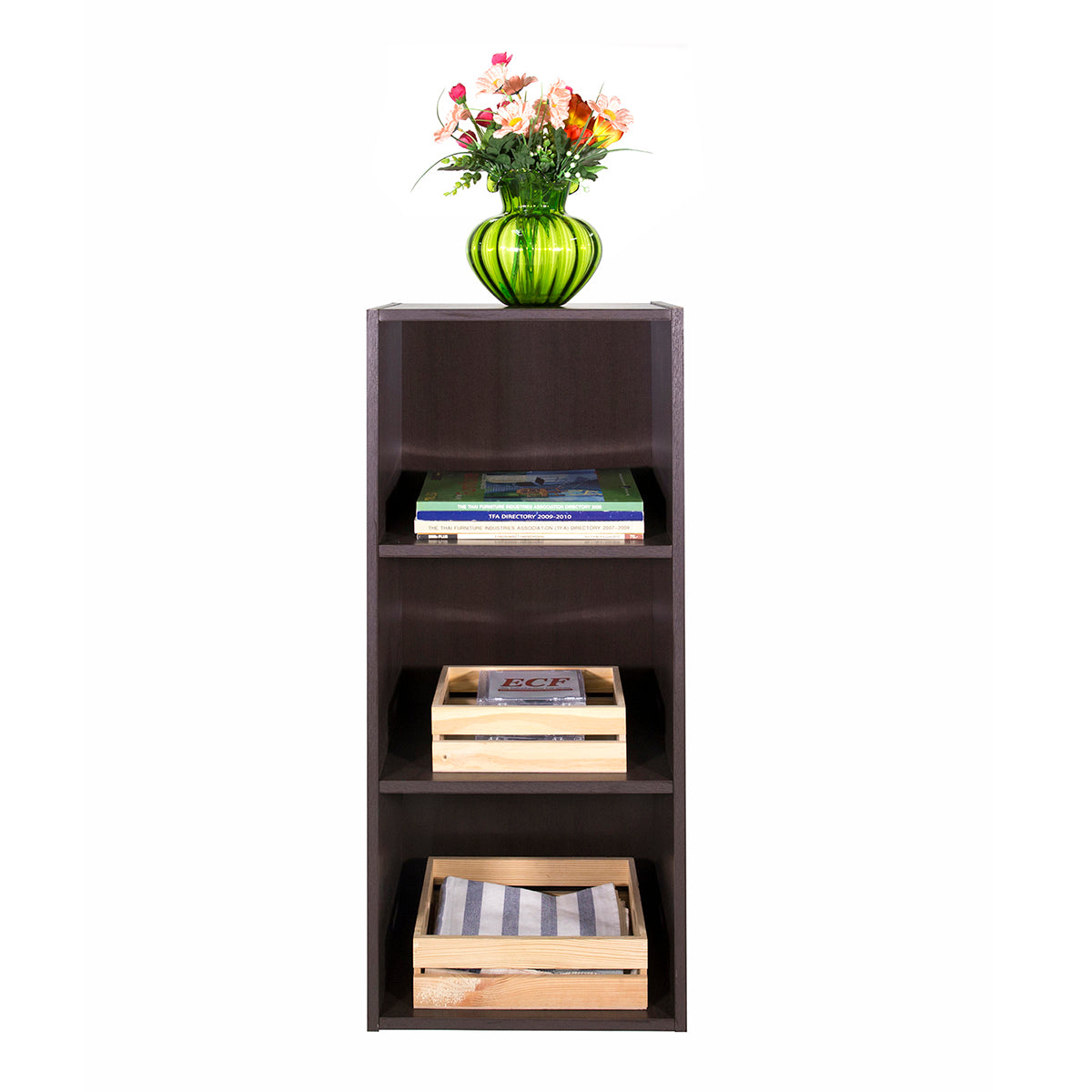 full wooden standard bookcase 3 layers