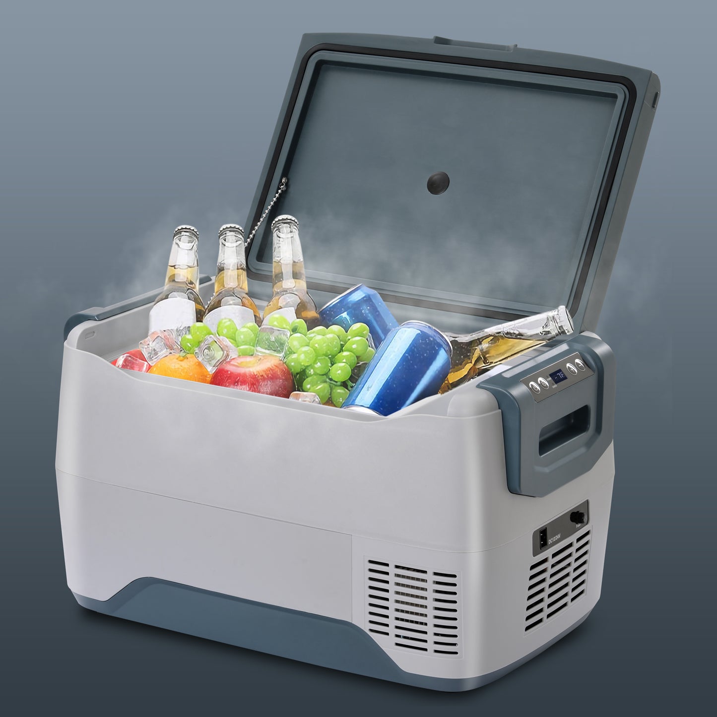 Car Fridge Portable Freezer Cooler with 12/24V DC, Travel Refrigerator for Vehicles, Car, Truck, RV, Camping BBQ, Patio Picnic and Fishing Outdoor