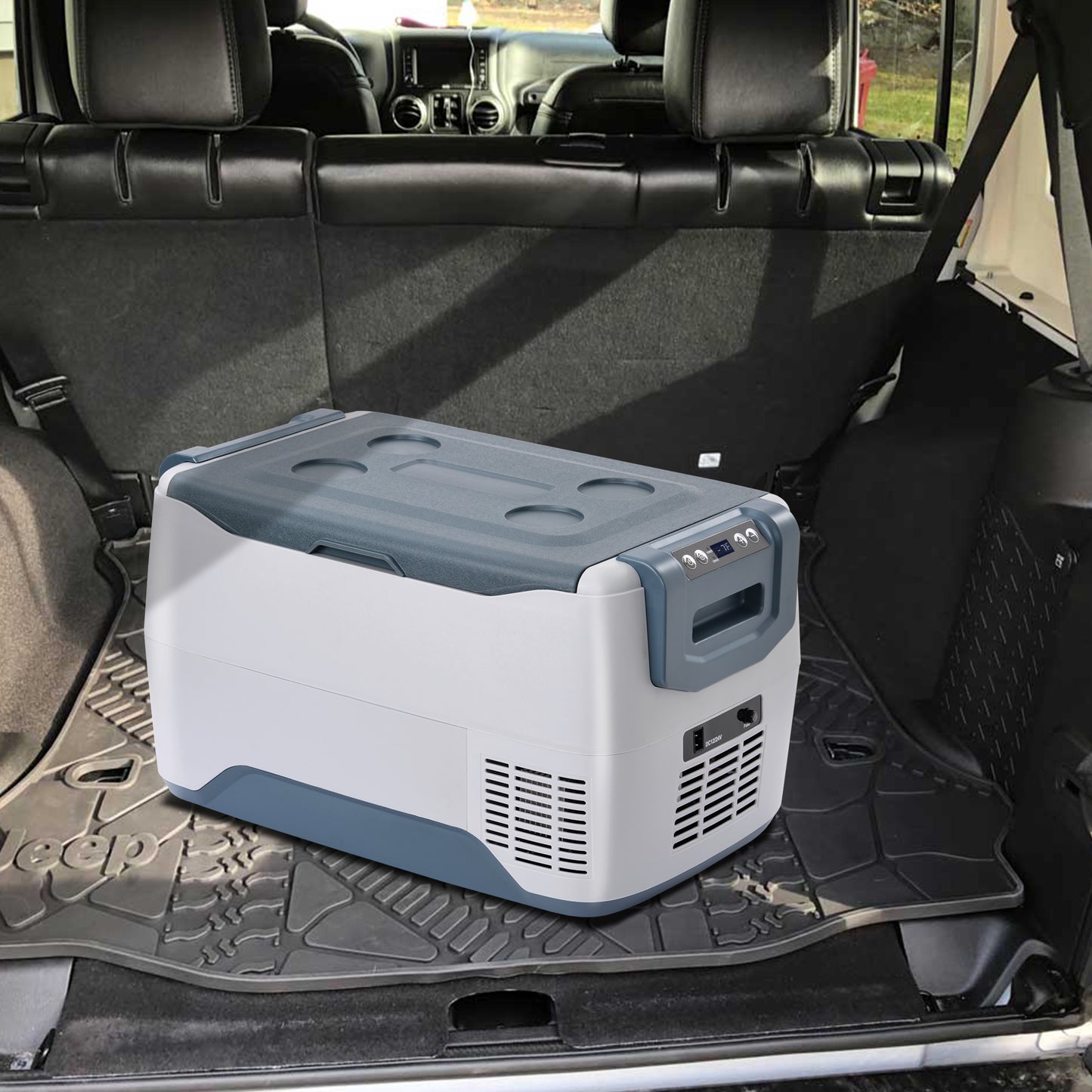 Car Fridge Portable Freezer Cooler with 12/24V DC, Travel Refrigerator for Vehicles, Car, Truck, RV, Camping BBQ, Patio Picnic and Fishing Outdoor