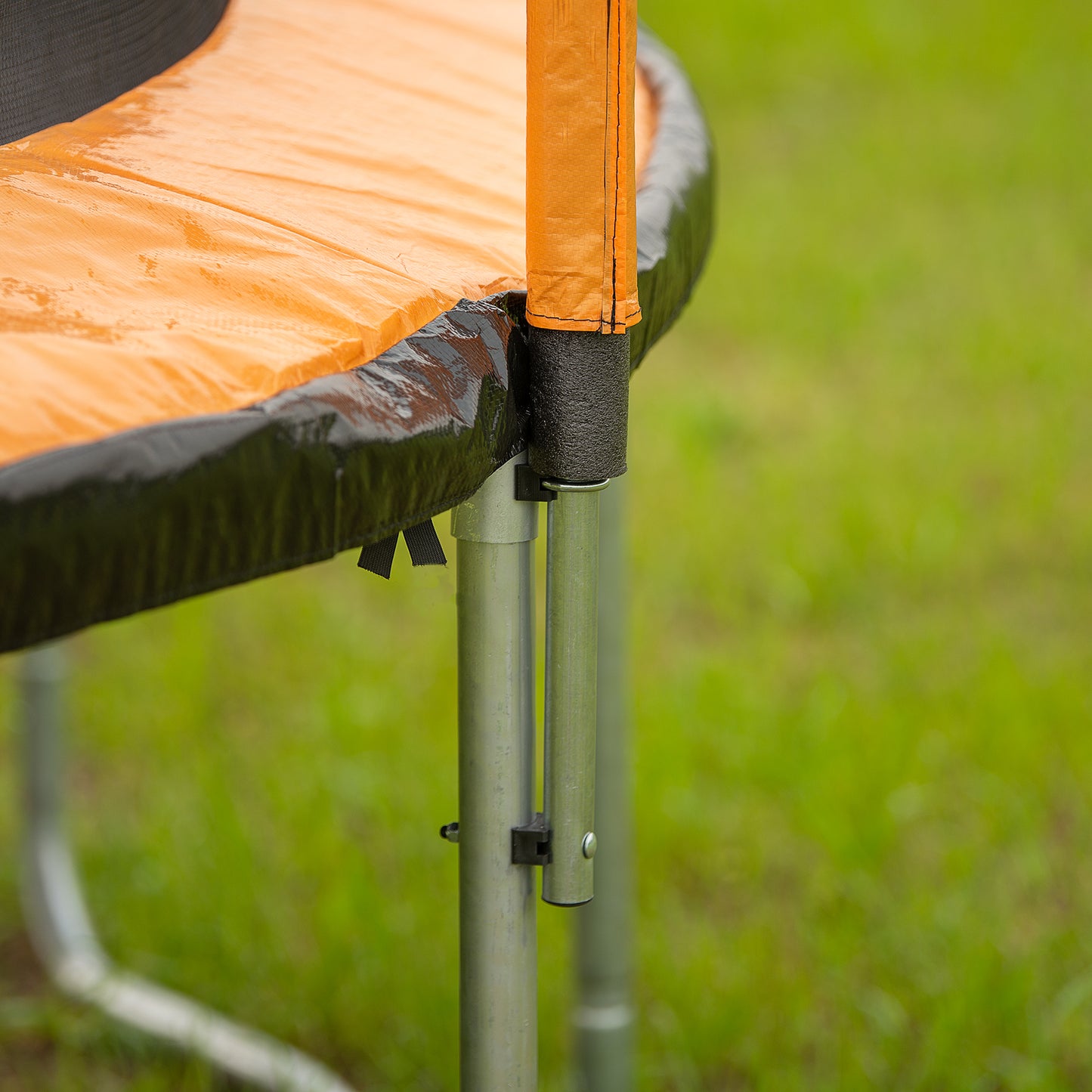 15FT Trampoline with Basketball Hoop Inflator and Ladder(Inner Safety Enclosure) Orange