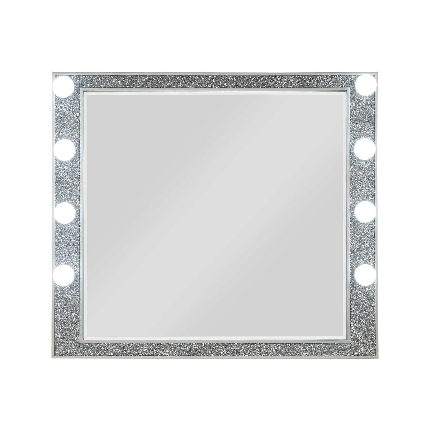 Sliverfluff Mirror w/Light, Mirrored  Champagne Finish BD00245