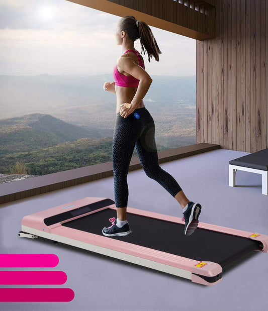 Portable Treadmill Under Desk Walking Pad Flat Slim Treadmill with LDE Display  Sport APP, Running Machine for Apartment and Small Space without Assembling