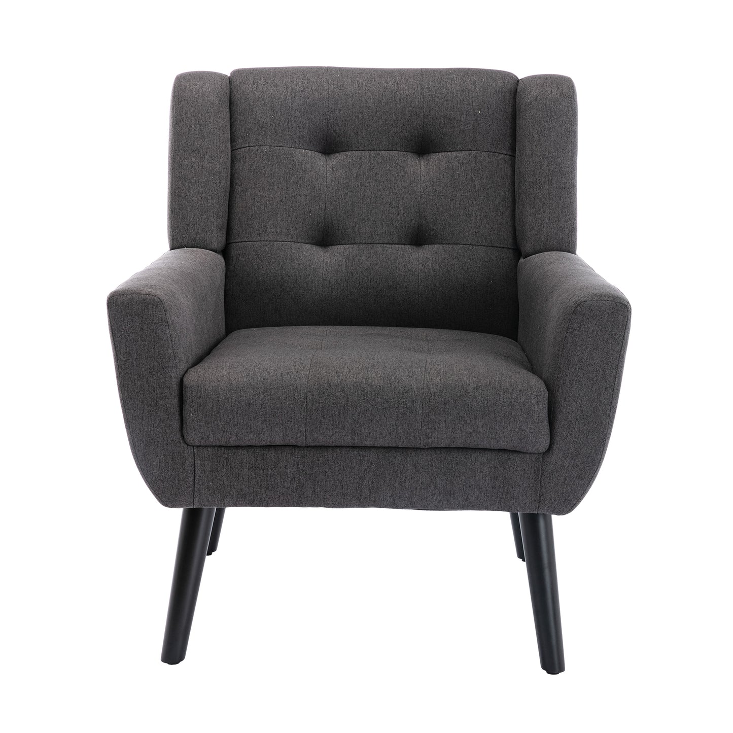 Modern Soft Linen Material Ergonomics Accent Chair Living Room Chair Bedroom Chair Home Chair With Black Legs For Indoor Home