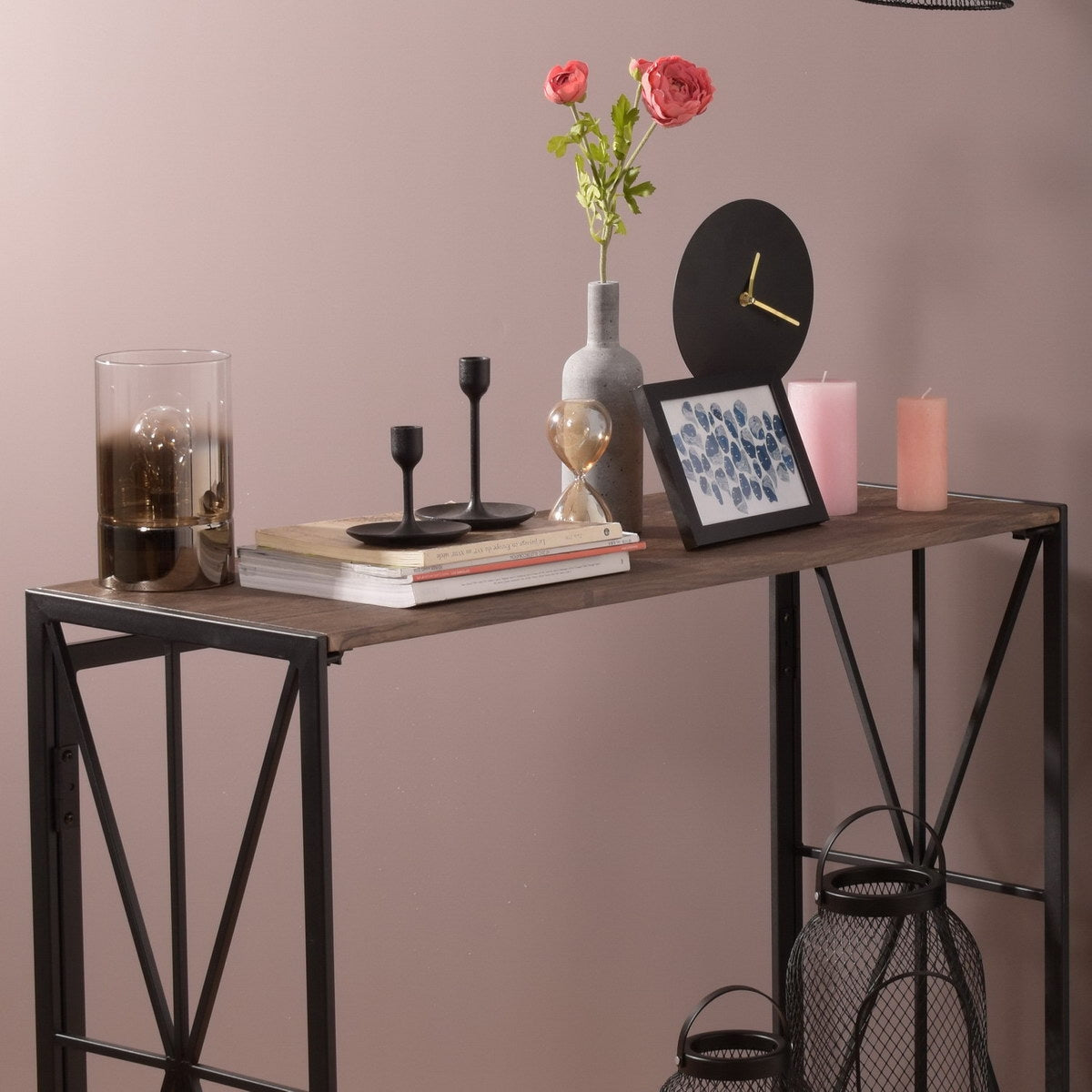 39.4& L Foldable Computer Desk, Console Table