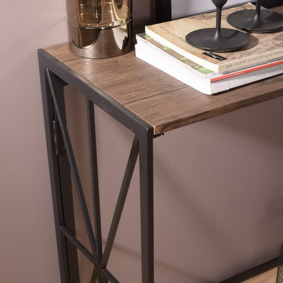 39.4& L Foldable Computer Desk, Console Table