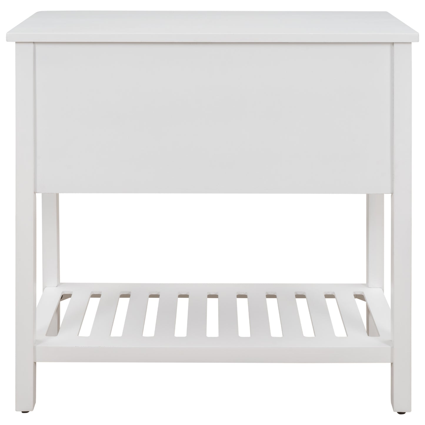 Cambridge Series Buffet Sideboard Console Table with Bottom Shelf (White)