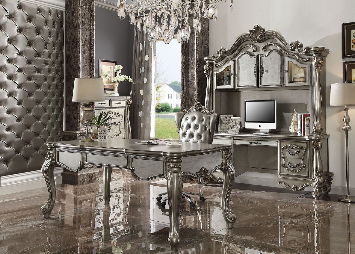 Versailles Desk in Antique Platinum 92820