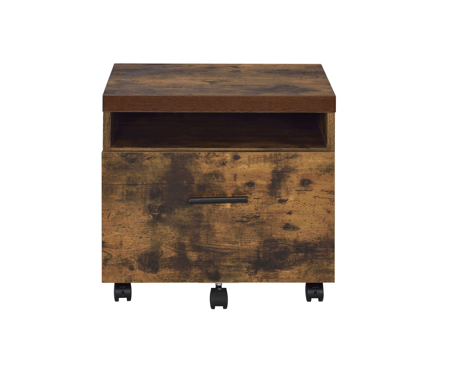 Bob File Cabinet in Weathered Oak  Black 92398