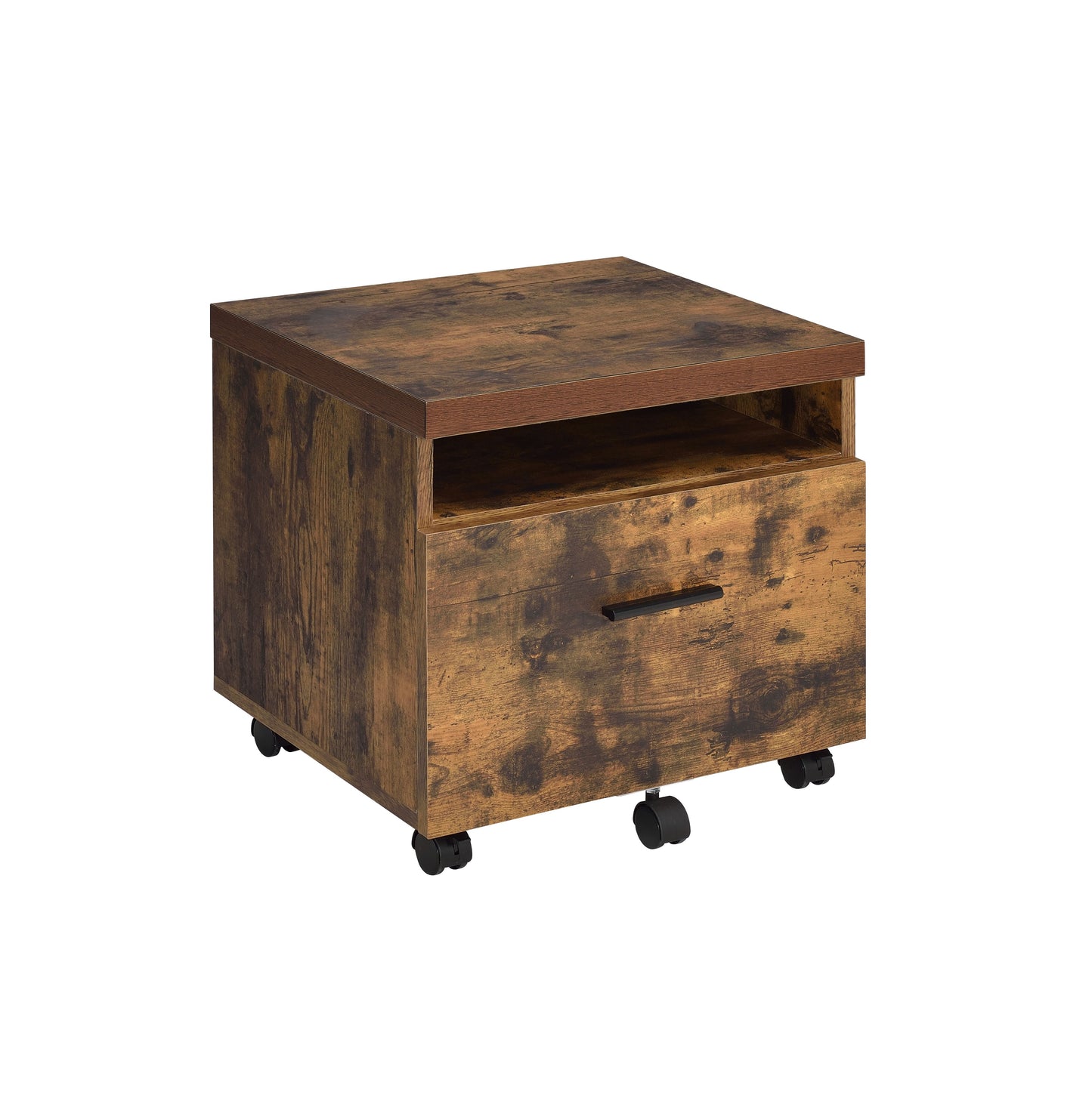 Bob File Cabinet in Weathered Oak  Black 92398