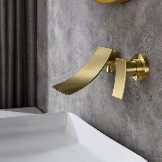 Wall Mount Widespread Bathroom Faucet