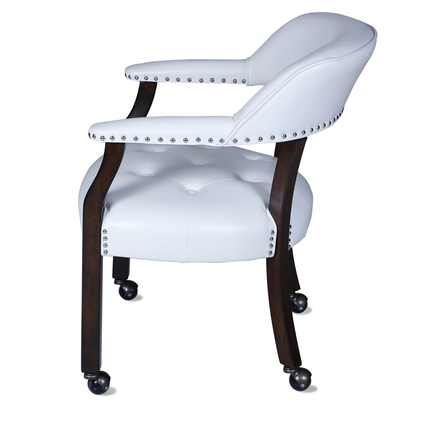 High elastic luxury office chair with wheels(White)