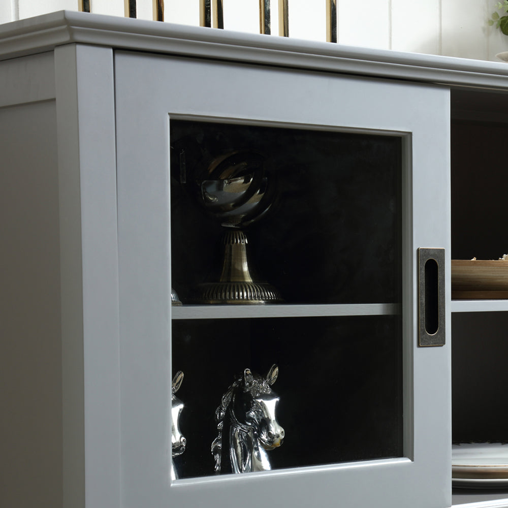 TV Cabinet With Sliding Door-Grey