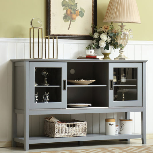 TV Cabinet With Sliding Door-Grey