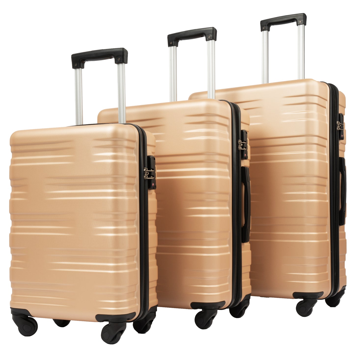 Hardshell Luggage Sets 3 Pcs Spinner Suitcase with TSA Lock Lightweight 20\'\'24\'\'28\'\'