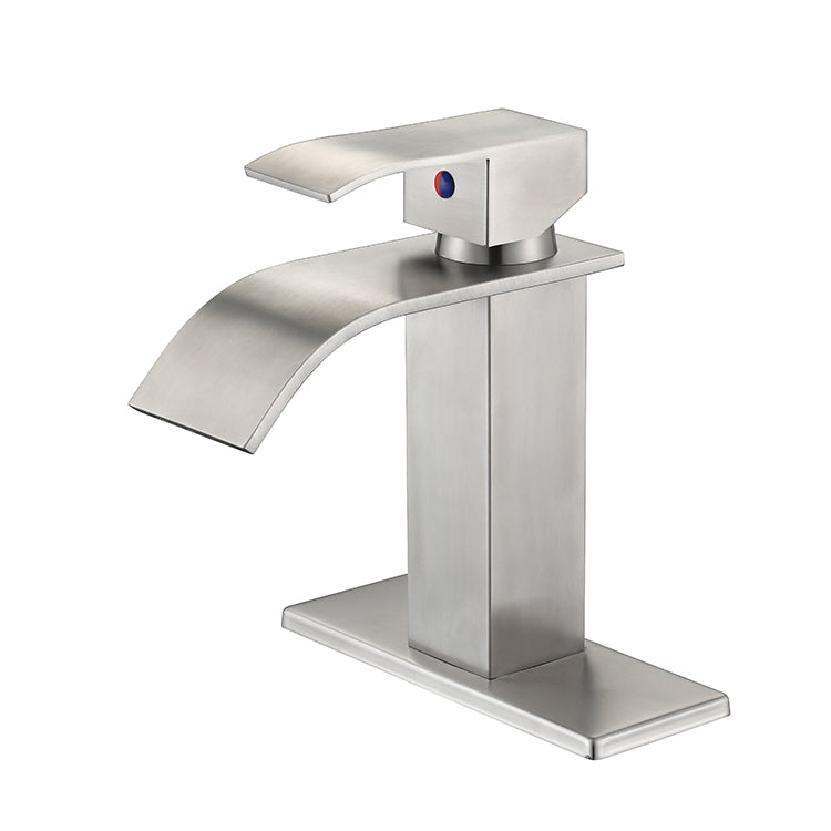 Waterfall Spout Bathroom Faucet,Single Handle Bathroom Vanity Sink Faucet