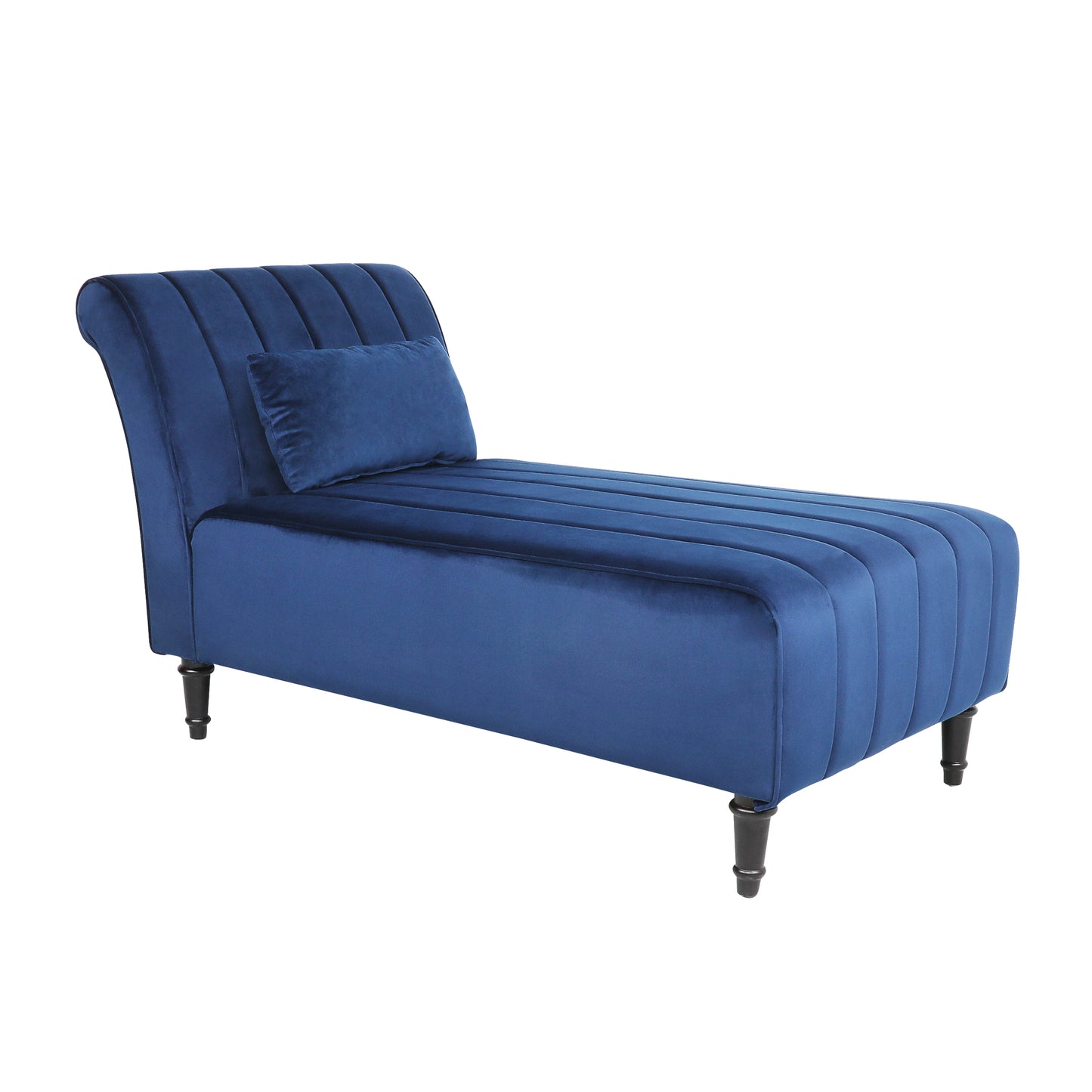 Chairone Armless Velvet Fabric Chaise Lounge