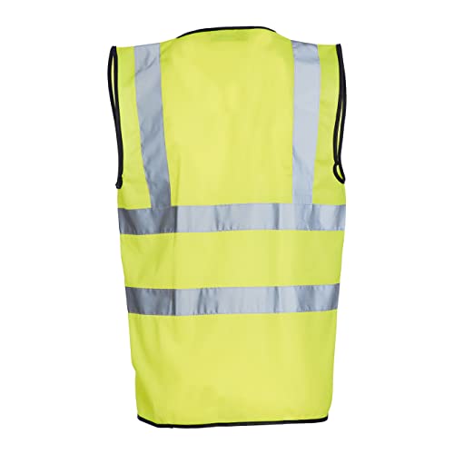 Blackrock Hi Vis Yellow Sleeveless Vest Waistcoat, Men's and Women's Lightweight and Comfortable, Reflective High Visibility Safety Wear, Fully EN Certified - Medium