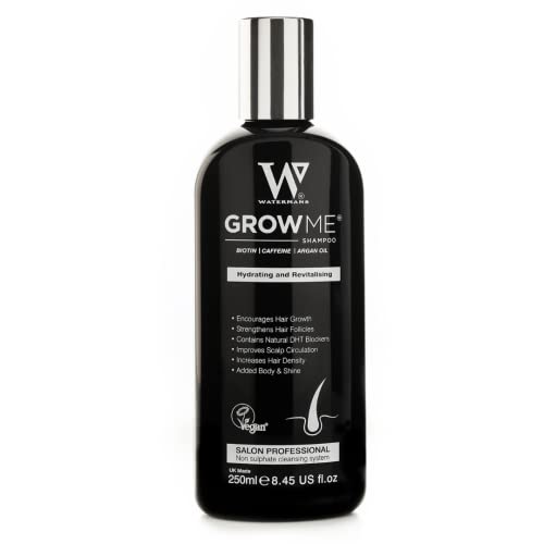 Grow Me® Hair Growth Shampoo - Not just a Caffeine Shampoo we include Biotin, Argan Oil, Rosemary, Niacinamide. Hair Thickening Treatment for Women & Men with progressed thinning.